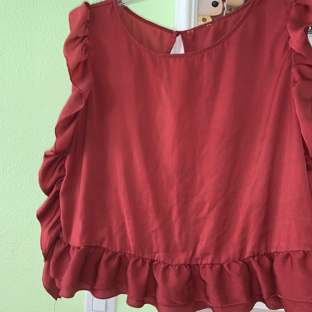 Gorgeous Orange-Red Blouse